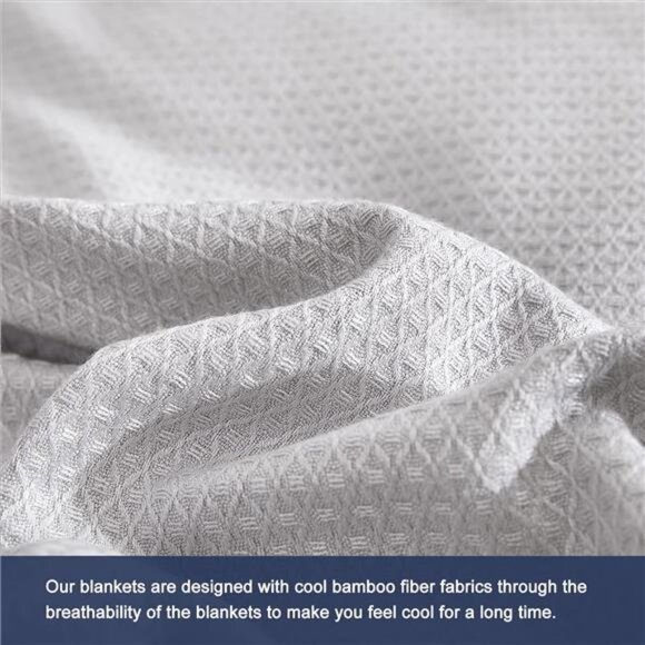 Cooling Blankets, 100% Rayon Derived from Bamboo, Cooling Blankets Absorbs Heat - Picture 5 of 7